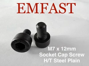 M7 x 12 Zylinderschraube mit Innensechskant hochfest Stahl Innensechskant 7mm Schrauben Schrauben - Bild 1 von 3