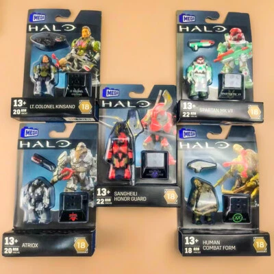 5Pcs Mega Construx Halo Heroes Series 18 Combat Form Atriox Honor Guard Spartan - Image 1 of 4