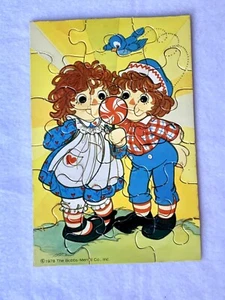 1978 Bobbs-Merrill Co. Raggedy Ann and Andy Mini Puzzle 6x4” 18 Pieces Vintage - Picture 1 of 12