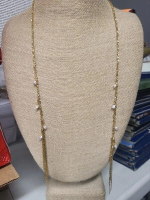 Collar con cortina de perlas enchapado en oro de 14K Anthropologie Foto 1 de 3