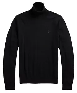 POLO RALPH LAUREN Rollkragenpullover Herren waschbar Merinowolle schwarz XL UVP 199€ - Bild 1 von 5