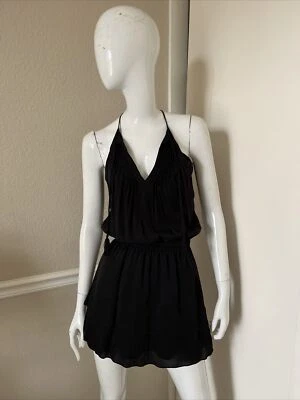JOIE NUEVO! Mini Vestido Negro 100% Seda Espalda Corredora Sin Mangas JOSSA Talla XXS ¡NUEVO SIN ETIQUETAS! Foto 1 de 4
