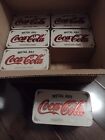 Lot 6 Coca Cola Metal Art Collectors Cards sealed tin coke trading nos santa