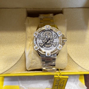 Nuevo Reloj Mujer Invicta Octano Cristal Calavera Dorado 38mm” - Imagen 1 de 4
