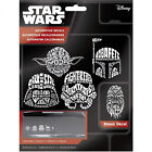 Star Wars Intricate Character Icons Car Emblem Kit White