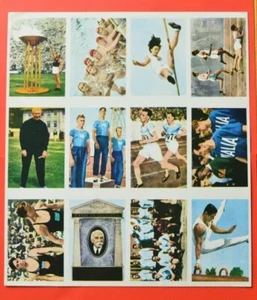 Jenkki Olympia 1968-Hoja sin cortar con 12 tarjetas Fútbol Uruguay 1928+J.Owens sin pegar - Imagen 1 de 4