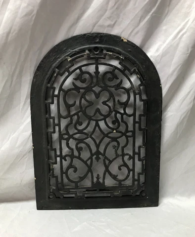 Antique VTG Cast Iron Arch Dome Top Heat Grate 10x14 Grill Cover Old 975-23B Cover