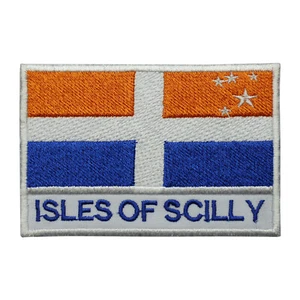 Isles Of Scilly County Flag Patch Iron On Patch Sew On Badge Embroidered Patch - Picture 1 of 1