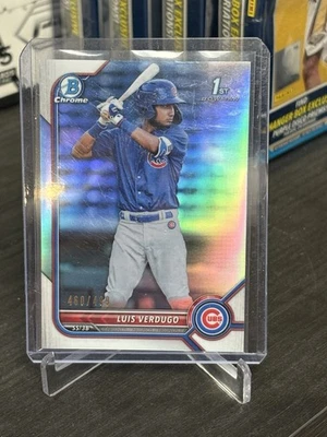 2022 Bowman Chrome Luis Verdugo 1st Refractor /499 #BCP-147 Cubs - Image 1 of 2