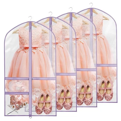 Clear Garment Bag for Dance Costumes 40” Clear PVC Dance Competition Bags Kid... - Image 1 of 4