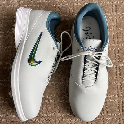Nike Victory Tour 4 Golf Shoes 2025 Mens 9.5 Photon Blue/White Iridescent EUC - Image 1 of 4