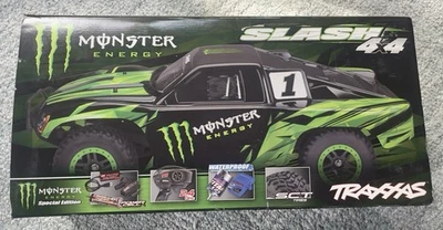 Traxxas Slash 4x4 Monster Energy Remote Control Car New In Box - Image 1 of 4