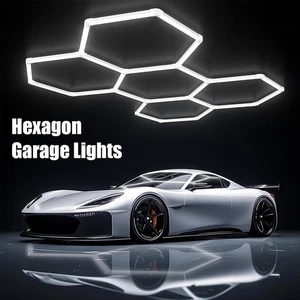 Hexagon Garage Lights LED Honeycomb Light High Brightness LED Light for Garage - Picture 1 of 9