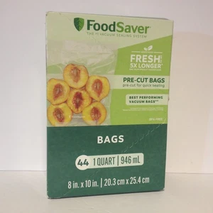 NUEVAS bolsas de sellado al vacío FoodSaver bolsas de 44 cuartos de galón 8 x 10" precortadas - Imagen 1 de 7