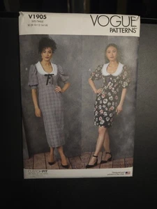 Vogue 1905 Dress ABCD Cup Sizes Raised Waist Sewing Pattern Misses 8-16 - Picture 1 of 3