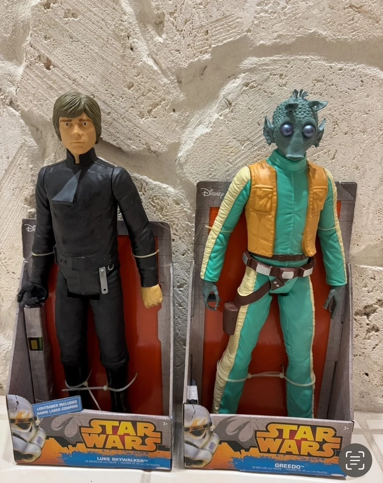 ¡NUEVO! ¡JUEGO 18"" SKYWALKER & GREEDO! Figuras Star Wars Jakks 2014 Mandalorian Disney Foto 1 de 1