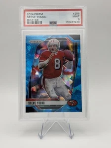 2024 Panini Prizm Steve Young BLUE Cracked Ice SP #/99 POP 2 PSA 9 NEW SLAB - Picture 1 of 3