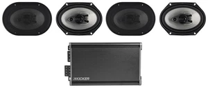 KICKER 46CXA3604T CXA360.4 360w RMS 4-Channel Car Amplifier+(4) 6x8" Speakers - Picture 1 of 12