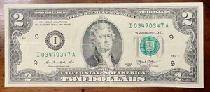 🔥 REPEATER NOTE! 2013 $2 Two Dollar FRN Fancy Serial Number Paper Currency - Picture 1 of 2