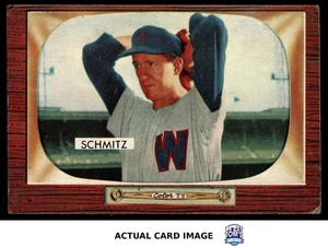 1955 Bowman #105 JOHNNY SCHMITZ Washington Senators VG - Picture 1 of 4