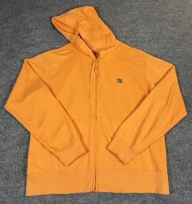 Tommy Hilfiger Jeans Hombre’s Grande Naranja Cremallera Completa Sudadera con Capucha Logo TH Foto 1 de 4