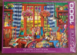 Eurographics Quilting Craft Room 1000 Piece Puzzle 19 1/4" x 26 5/8" SEALED - Picture 1 of 1