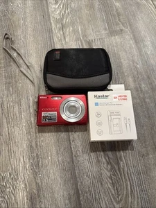 Nikon Coolpix S200 Red Camera 3x Zoom 7.1Mp W/ Battery & Charger /1g Card TESTED - Picture 1 of 4