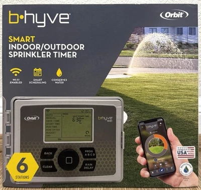 Orbit 57946 6-Station B-Hyve Indoor/Outdoor Wi-Fi Sprinkler System Controller - Image 1 of 4