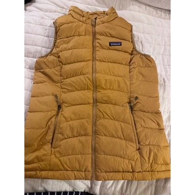 Patagonia Plumón Suéter Chaleco Unisex XL 14 Amarillo Mostaza Foto 1 de 4