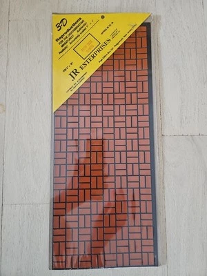 JR Enterprises 3-D Reproductions Dollhouse Miniatures Tile Floor Lt Brown Bricks - Image 1 of 4