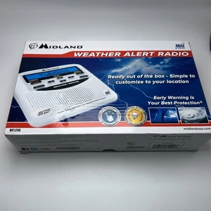 NEW Midland WR120B Weather Alert Radio NOAA All Hazard White - Picture 1 of 4