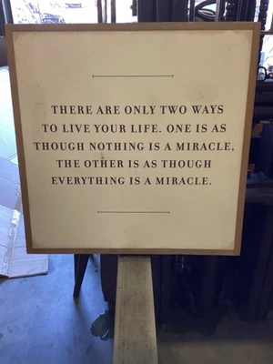 “Live Your Life”  25.5” x 25.5” Wood Sign Home Decor Wall Art White Rustic - Image 1 of 4