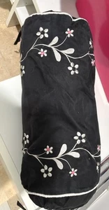 Swell By Cynthia Rowley & Ilene Rosenzweig - Black Bolster Pillow Pink Daisy 🌸 - Picture 1 of 3