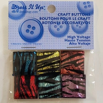 Dress It Up Buttons High Voltage Jesse James Embellishment Flat Back Iridescent - Image 1 of 2