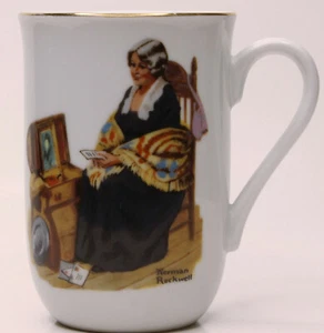 Taza de café coleccionista porcelana Museo Norman Rockwell recuerdos 1982 taza de té - Imagen 1 de 6
