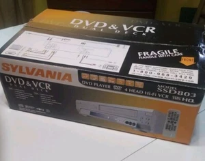 Open Box Sylvania SSD803 DVD/VCR Combo Player VHS Dual Deck - Picture 1 of 12