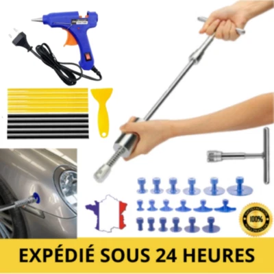 Kit Débosselage Carrosserie Voiture Sans Peinture Professionnel Redresser Bosse - Photo 1/4