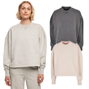 Urban Classics Ladies Heavy Terry Garment Dye Crewneck Women Oversize Pullover - Picture 1 of 31