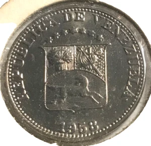 elf Venezuela 12 1/2 Centimos 1958 Philadelphia Mint Horse kven58 - Picture 1 of 2