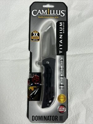 New Camillus Titanium Dominator II EDC Tactical Folding Knife - Image 1 of 4