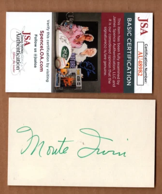 MONTE IRVIN HOF Signed Autograph Auto Signature Cut Giants JSA 💎 COA - Image 1 of 2
