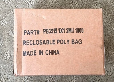 1000 Bags Reclosable 2mil Clear 1" x 1" Mini Poly Bags 1x1 Baggies 1,000 Pieces - Image 1 of 3