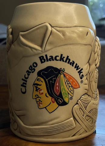 Chicago Blackhawks ceramic 3-D 28oz MUG Great Colors Cover