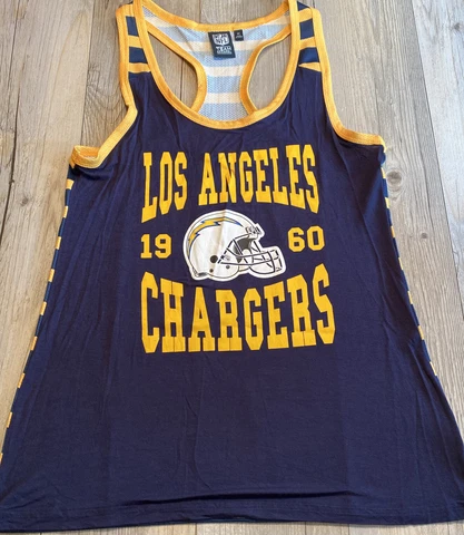 NFL Team Apparel Women’s Racerback Tank Top Los Angeles Chargers Medium Cover