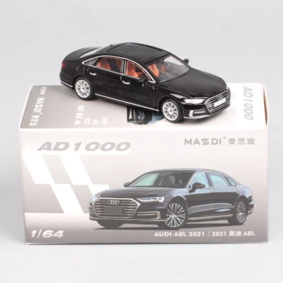 New 1/64 Scale Audi A8 A8L 2021 Luxury Diecast Car Model Toy Vehicles Black Gift - Image 1 of 4