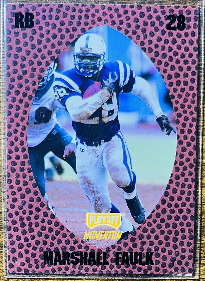 1998 PLAYOFF MOMENTUM MARSHALL FAULK #72 INDIANAPOLIS COLTS HOF LEGEND - Image 1 of 2