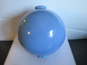 Vintage Robin's Egg Blue Glass Lightning Rod Ball 5" Tall 4.5" Diameter 1" Hole - Picture 1 of 6