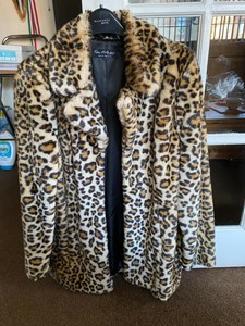leopard print coat size 20