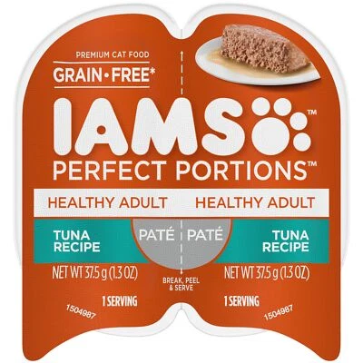 IAMS Perfect Portions Healthy Adult Wet Cat Food Tuna 24 Count 2.6 Ounce Trays - Image 1 of 4