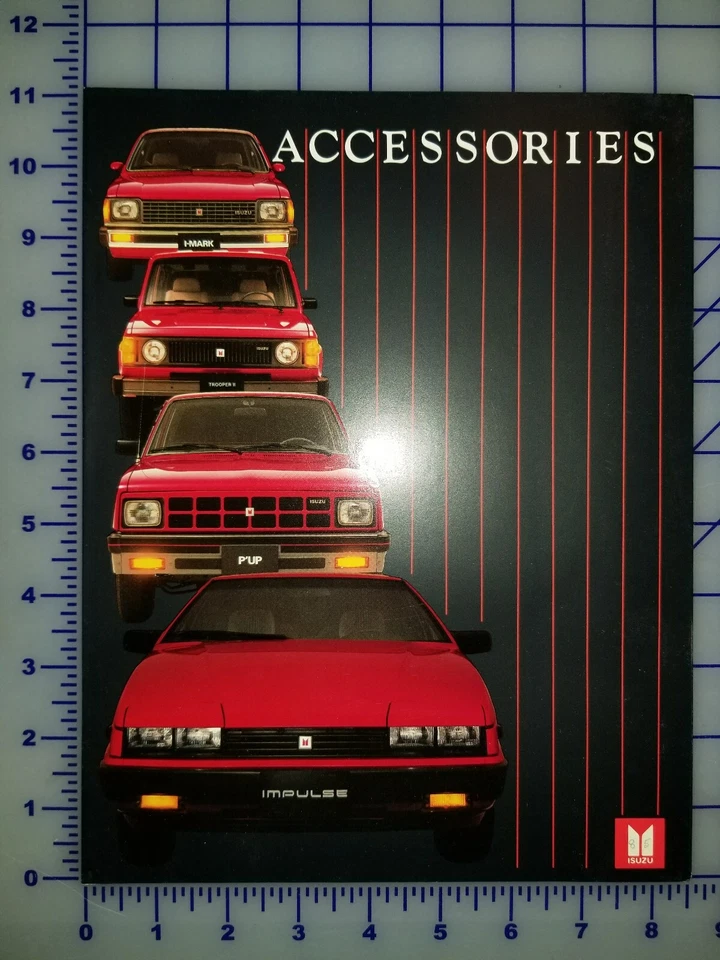 Carpeta folleto accesorios Isuzu 1985 original Foto 1 de 1